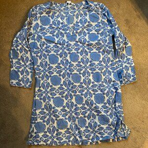 Vineyard Vines cotton beach coverup shell design size Medium